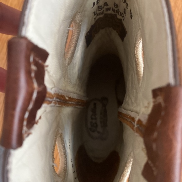Western JB Dillon handmade Brown leather boots. Women size 8b. Worn twice only! - Picture 7 of 8